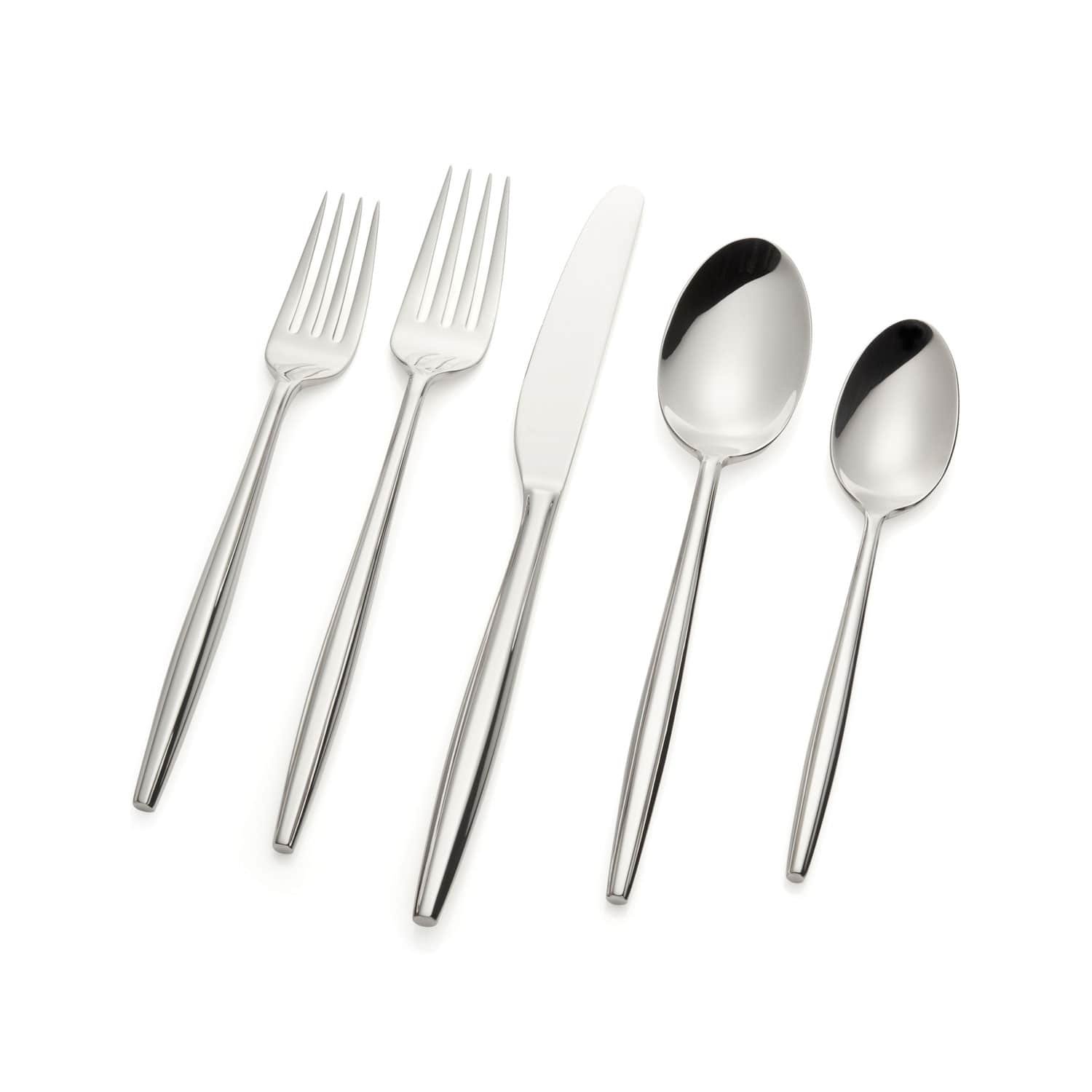 facet five piece flatware set from crate and barrel wedding registry ideas from zola
