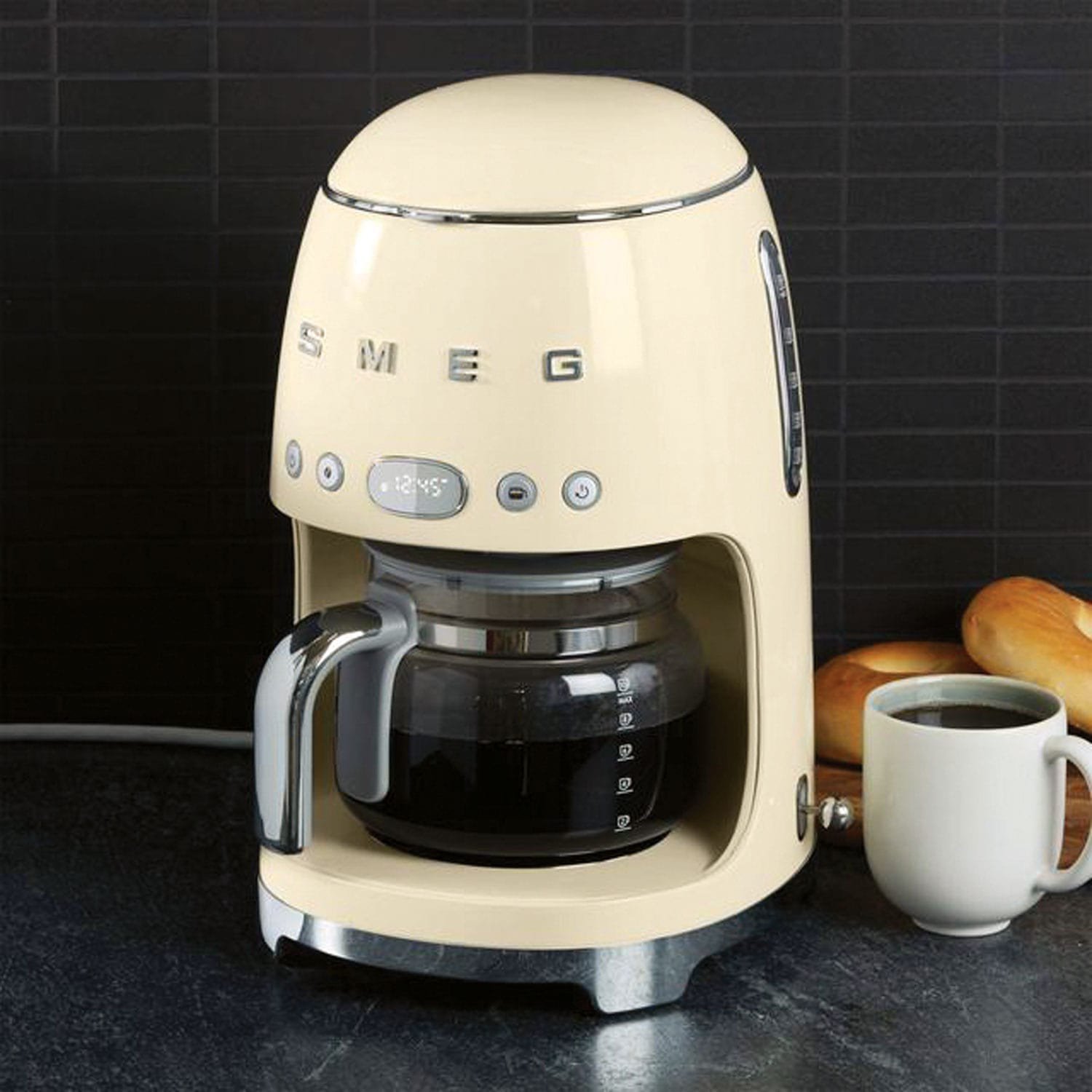 drip coffee maker in cream by smeg from zola wedding registry ideas