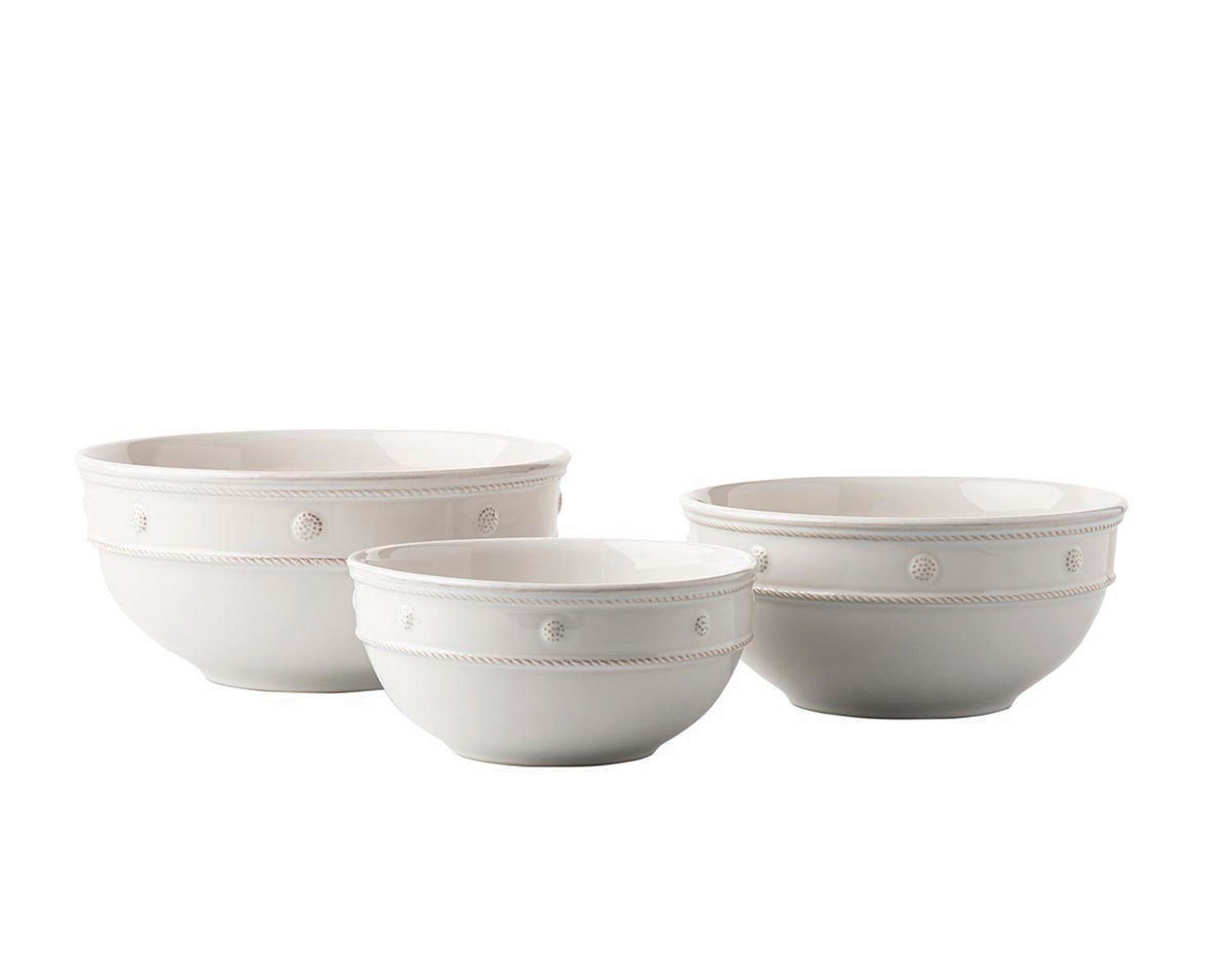 Juliska Berry and Thread collection whitewash mixing bowls set of three Gearys wedding registry ideas